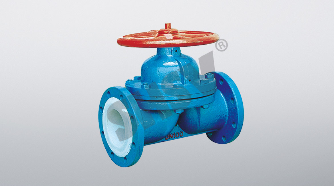 Teflon lined diaphragm valve